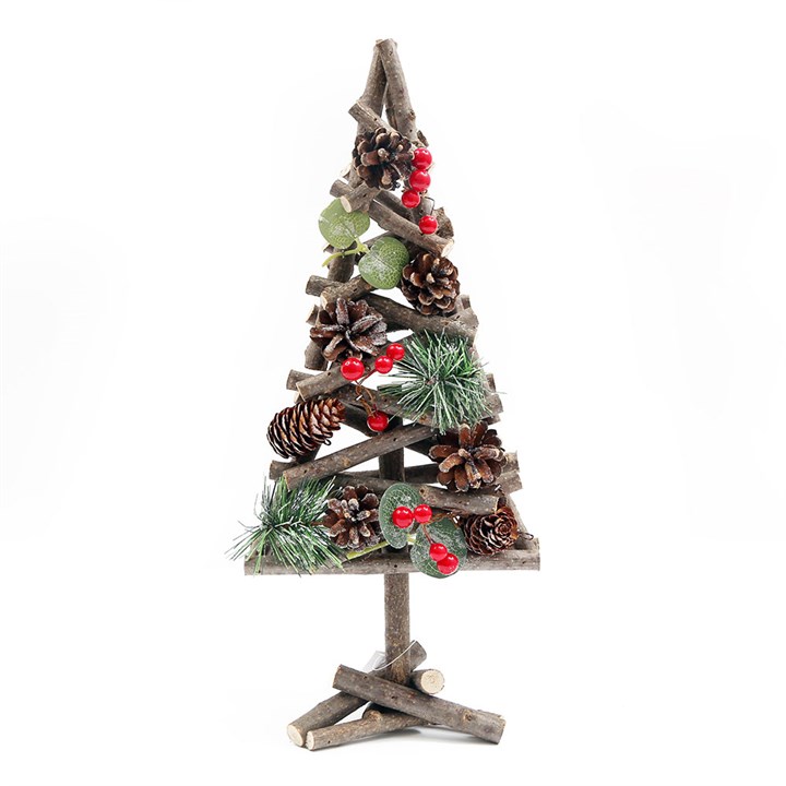 40cm Pinecone and Berry Tree Decoration