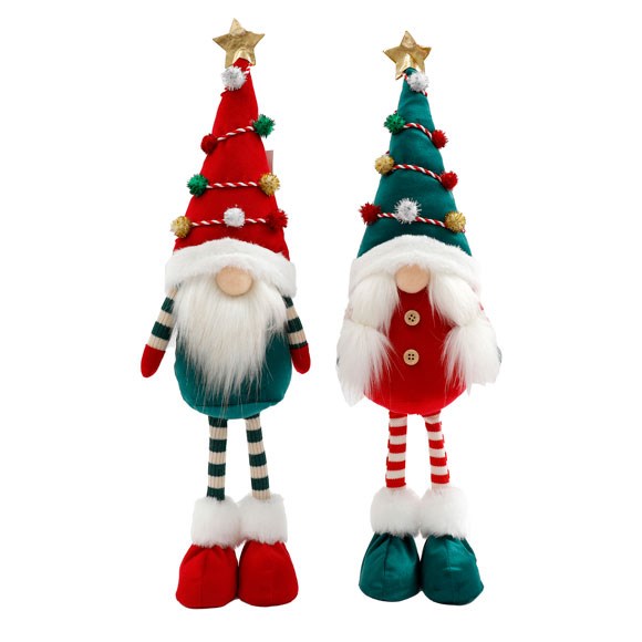 46cm Standing Santa Gonk with Christmas Tree Hat
