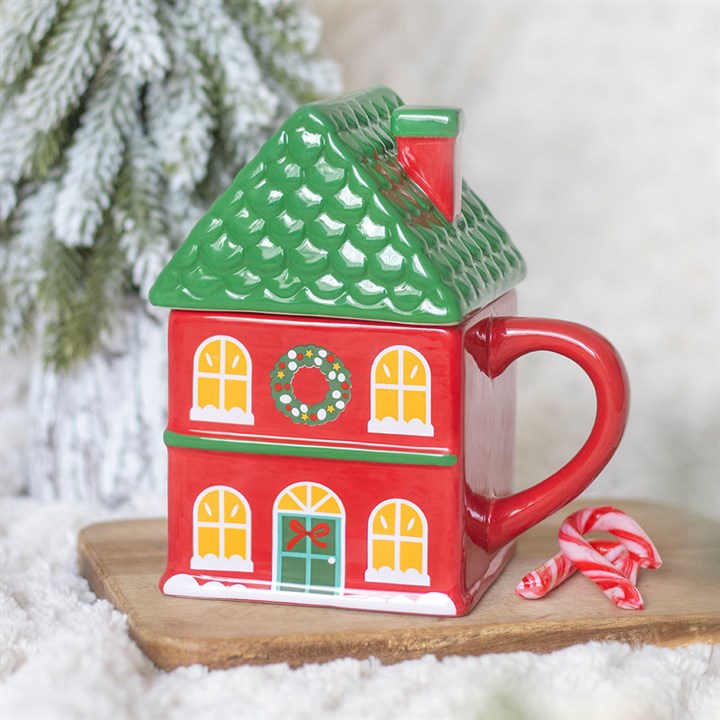Rode kerstmok met deksel