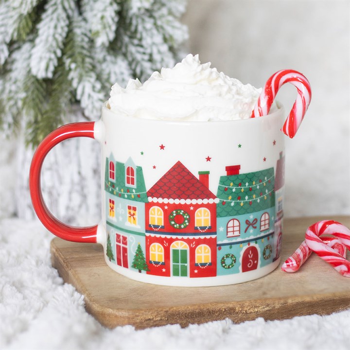 Kerststraat-mok met print