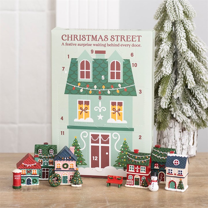 12-daagse adventskalender met kerststraattafereeltjes