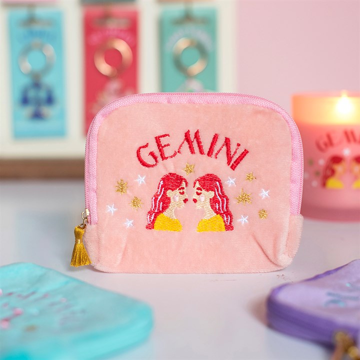 Zodiac Zest Gemini Velvet Pouch