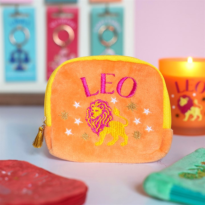 Zodiac Zest Leo-Samtbeutel