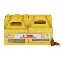Box of 6 Chakra Backflow Dhoop Cones by Satya