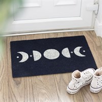 Dark Blue Moon Phase Doormat