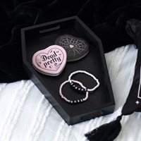 Plain Black Coffin Trinket Tray