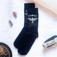 Luna Moth Cotton Blend Socks