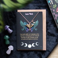 Luna Moth Necklace Greeting Card