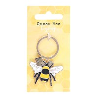 Queen Bee Enamel Keyring