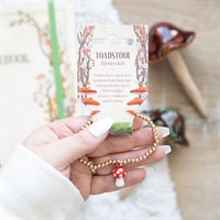 Toadstool Beaded Charm Bracelet