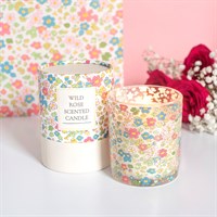 Vela con estampado floral «Wild Rose»