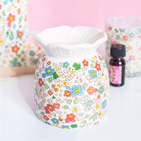 Quemador de aceite con estampado floral