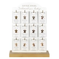 Little Angel Sentiment Pin Badges Display