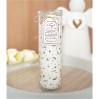 Remember an Angel Feather Print Tube Candle