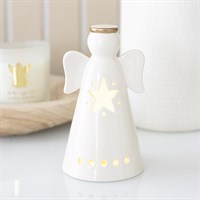 Small LED Light Up Angel Decoration with Star