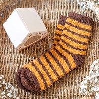 Honey Bee Striped Socks in Beehive Box