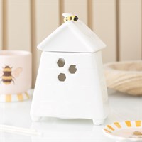 White Beehive Oil Burner and Wax Warmer with Bee