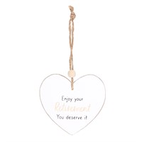 Enjoy Your Retirement Hanging Heart Sentiment Sign
