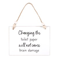 Changing The Toilet Paper Hanging Sign