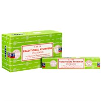 12 Packs of Traditional Ayurveda Incense Sticks by Satya