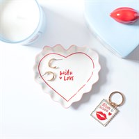 Bandeja para baratijas con forma de corazón «With Love»