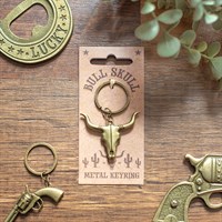 Sleutelhanger met stierenschedel