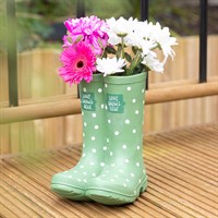 Light Green Welly Boot Planter