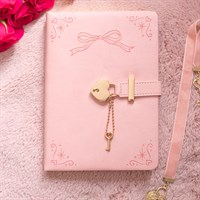 Pink Faux Leather A5 Diary with Lock