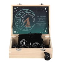 Moon Gazing Hare Glass Lucky Charm