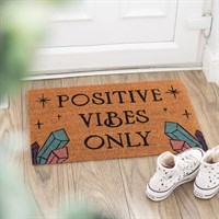 Natural Positive Vibes Only Doormat
