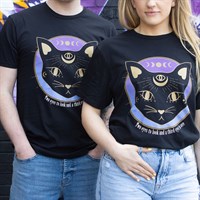 Mystic Mog Black Cat Unisex T-shirt Size XL