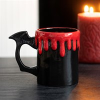 Red Drip Bat Wing Mug