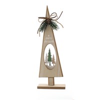 22cm Wooden Tree Standing Ornament