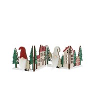 40 cm große Weihnachtsdekoration „Gonk-Dorfszene“