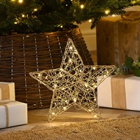 30cm Light-Up Shimmer Star with Timer