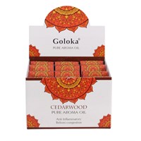 Set van 12 Goloka-geuroliën met cederhoutgeur