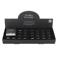 Set of 32 Healing Hematite Rings in Display