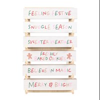 Set of 36 Christmas Block Signs on Display