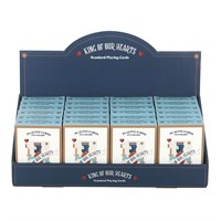 Set of 24 King of Our Hearts Playing Card Decks in Display