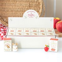 Set of 24 Glass Apples and Mice in a Matchbox