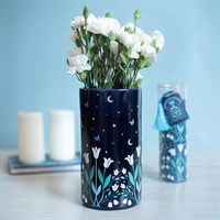 Moonflower Print Flower Vase
