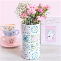 Vaso com estampado de azulejo