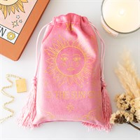 The Sun Vintage Tarot Velvet Drawstring Bag