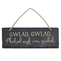 Placa em ardósia de Gwlad