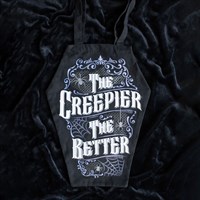 The Creepier the Better Coffin Shaped Tote Bag