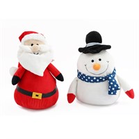Snowman and Santa Doorstop