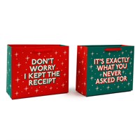 23cm Medium Christmas Typography Gift Bag
