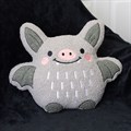 Cute Bat Boucle Cushion