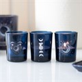 Set of 3 Blue Moon Votive Candle Holders