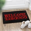 Black Welcome Goodbye Doormat